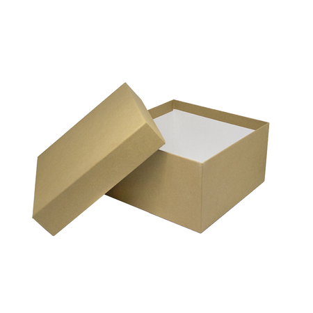 Коробка подарочная Cartonnage Крафт коричневая квадратная