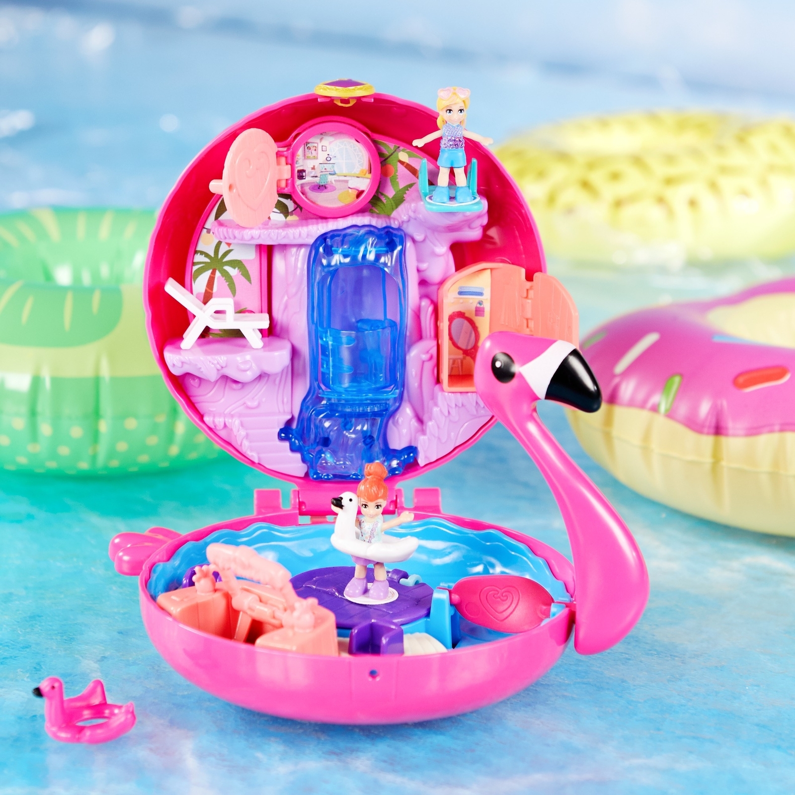 Набор игровой POLLY POCKET Аквапарк Фламинго компактный FRY38 FRY35 - фото 8