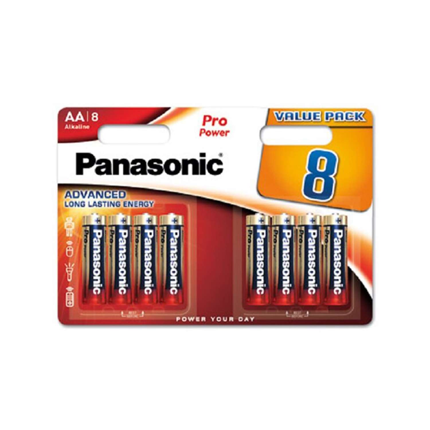Щелочная батарейка PANASONIC AA Pro Power multi pack в блистере 8шт LR6XEG/8BWPR - фото 1