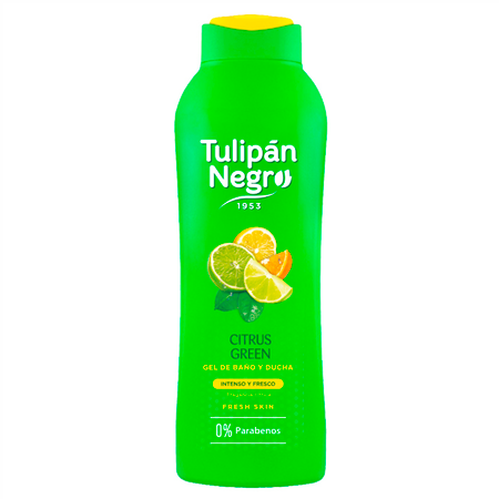 Гель-пена для душа Tulipan Negro без парабенов зеленый цитрус 720 мл