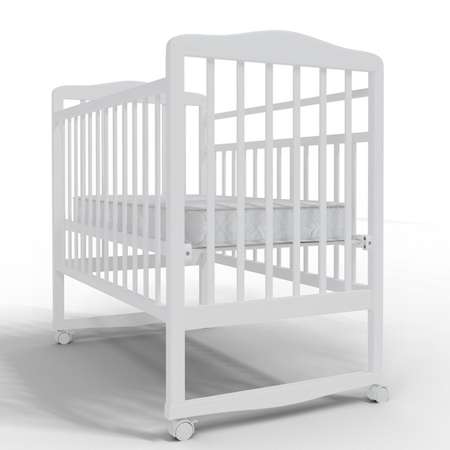 Детская кроватка WOODLINES Мальта прямоугольная, (белый)
