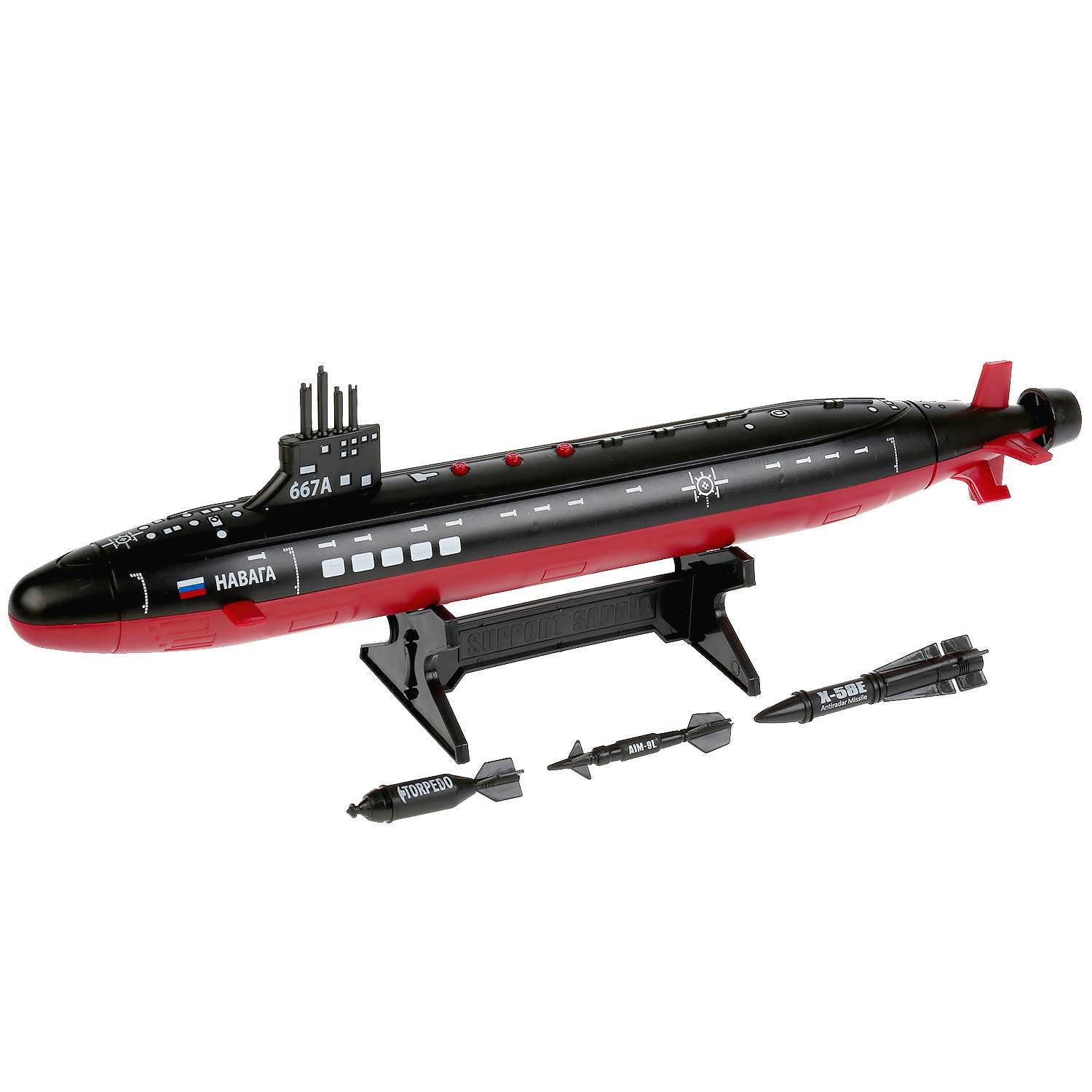 Игрушка Технопарк Лодка подводная с ракетами 286530 286530 - фото 1