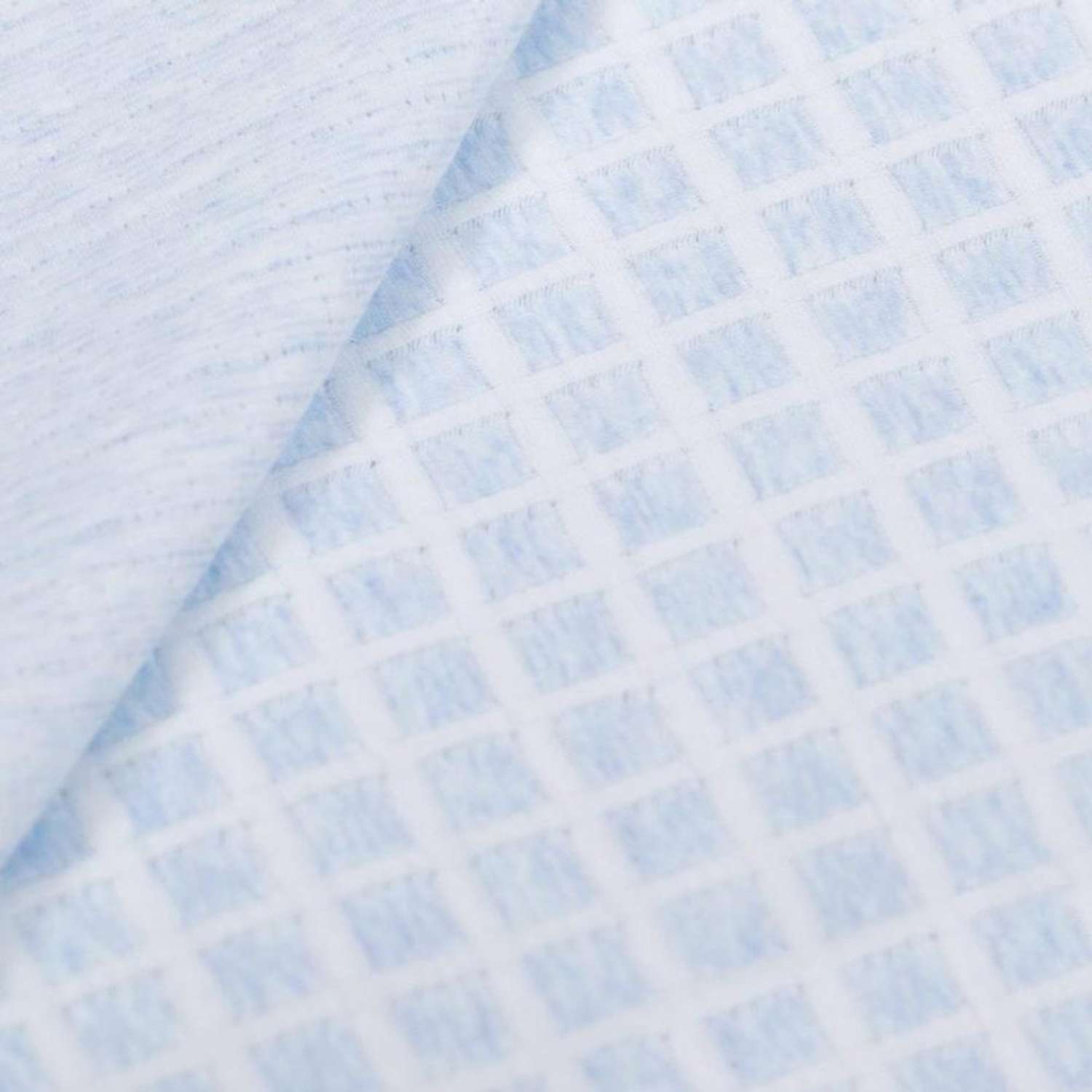 Одеяло-покрывало АртДизайн Клетка - голубой - фото 2