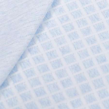 Одеяло-покрывало АртДизайн Клетка - голубой