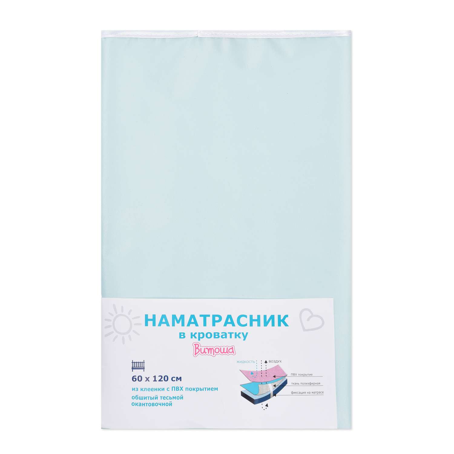наматрасник в детскую кроватку 120х60