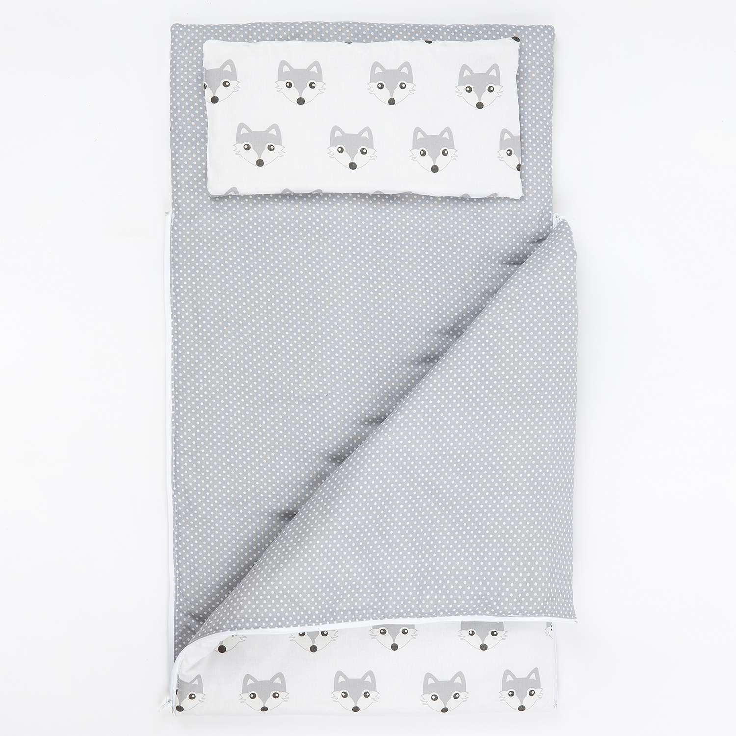 Спальный мешок Чудо-чадо Сплюшик лисички серый - фото 5