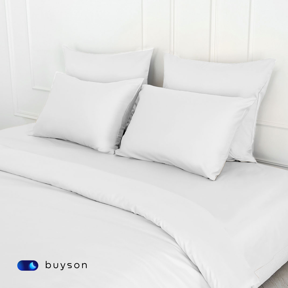 Простыня buyson BuyLive 220х240 см хлопковый сатин цвет белый - фото 10