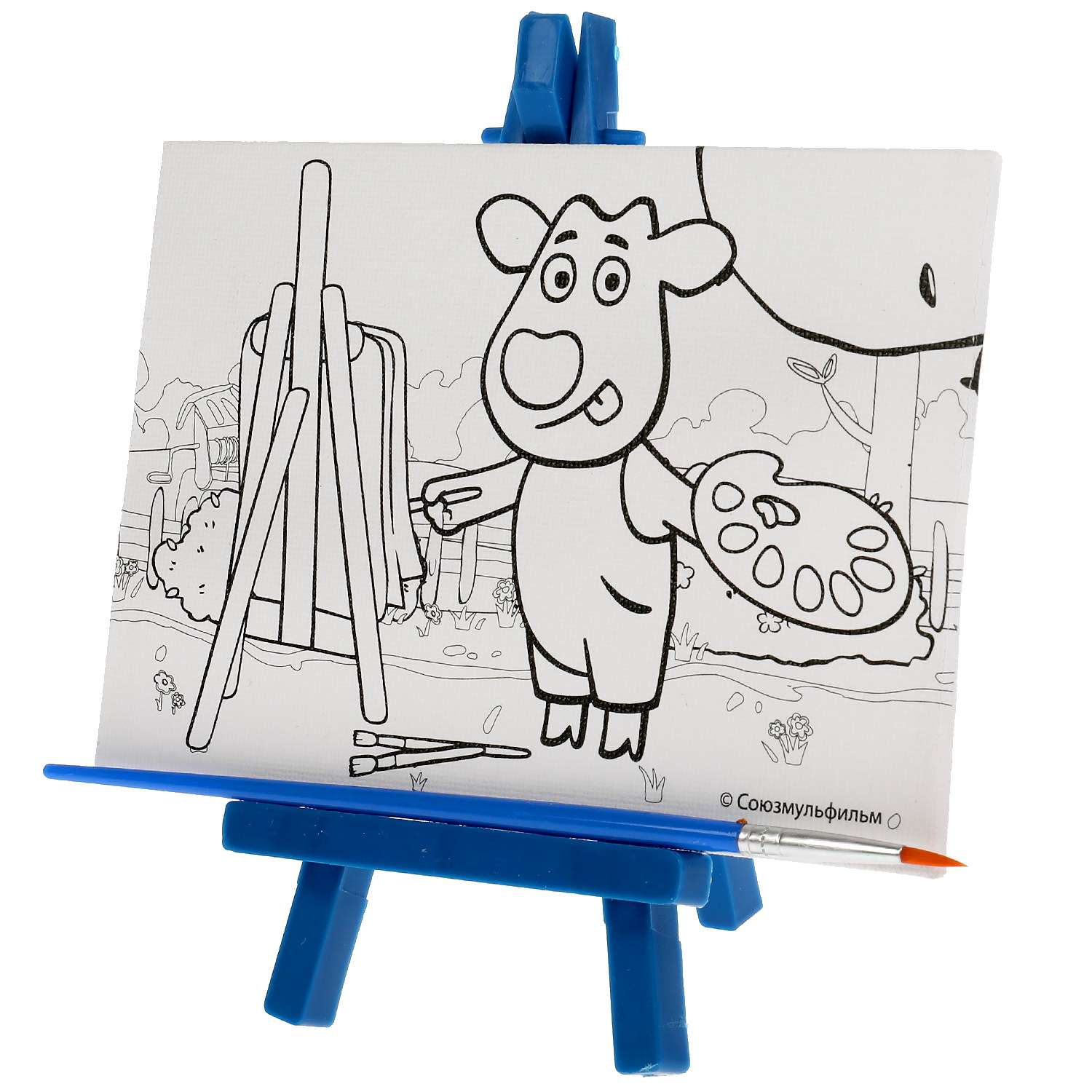 Набор для рисования МультиАРТ Оранжевая корова роспись холстов по контуру 2шт 306031 - фото 4