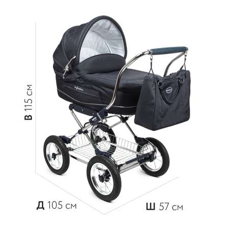Коляска для новорожденных Inglesina Vittoria +Шасси для коляски Comfort Chrome Slate