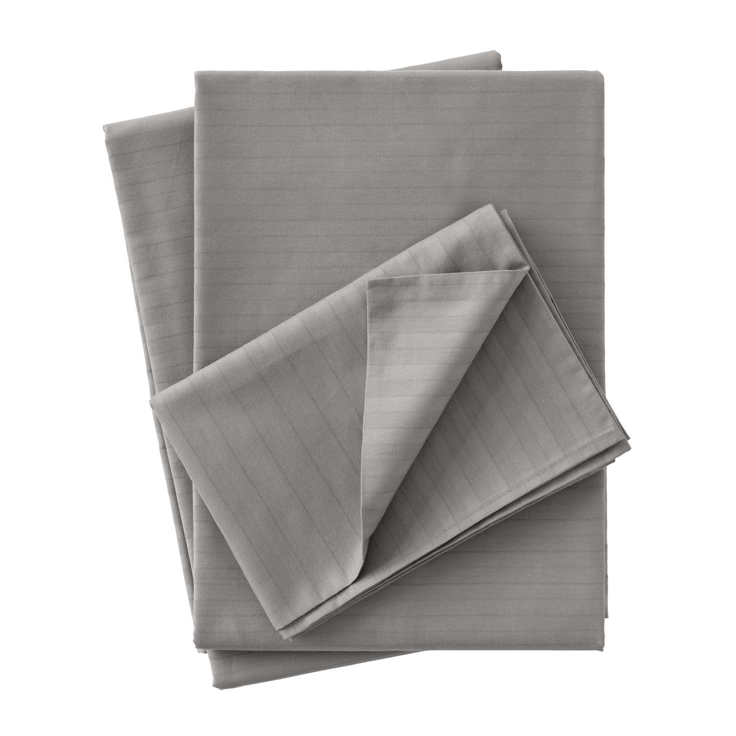Комплект постельного белья Verossa 1.5СП Gray страйп-сатин наволочки 50х70см 100% хлопок - фото 1