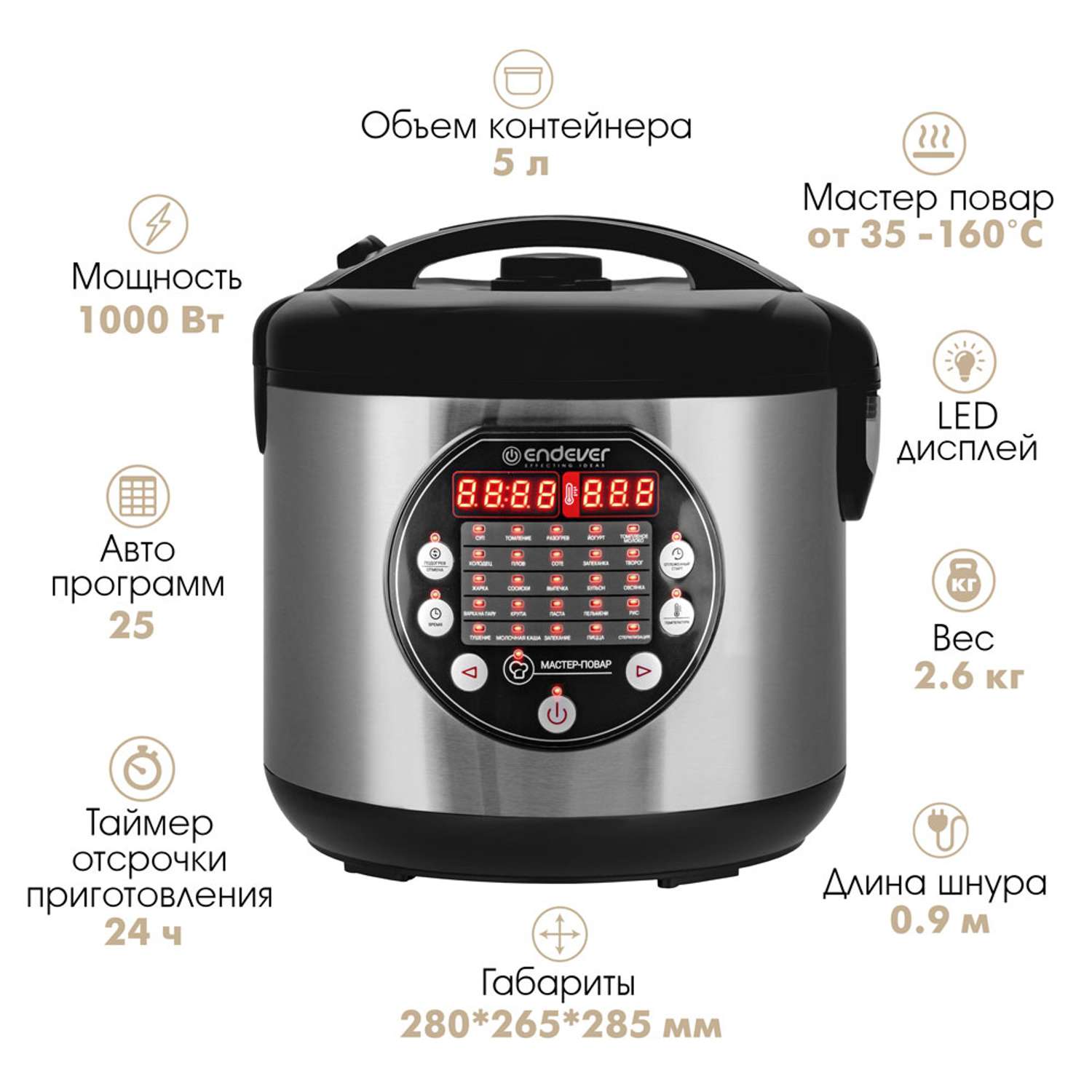 Мультиварка ENDEVER VITA-121 - фото 2