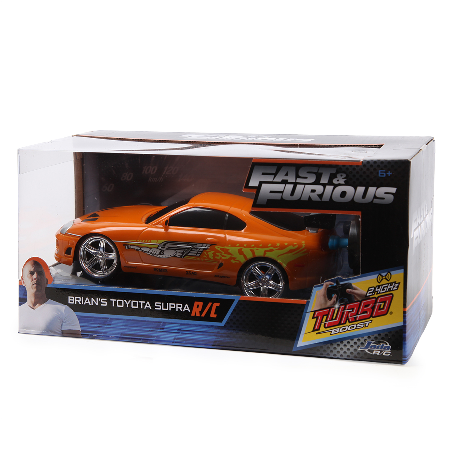 Машина Fast and Furious Jada 1:24 РУ 1995 Toyota Supra-Orange 97602 купить  по цене 299 ₽ в интернет-магазине Детский мир