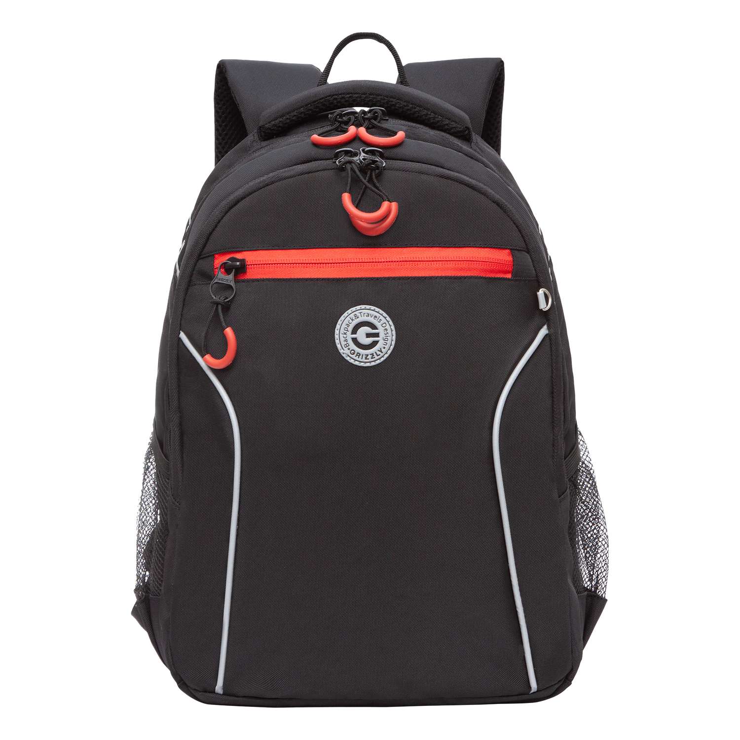 Рюкзак школьный Grizzly Черный-Красный RB-259-3/1 - фото 2