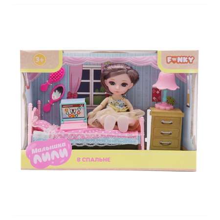 Набор игровой Funky Toys кукла шарнирная Малышка Лили 16 см спальня FT72012