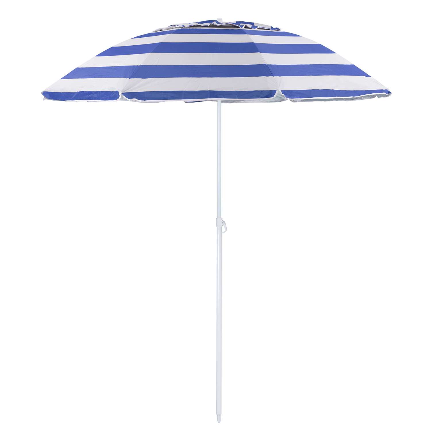 Зонт пляжный BABY STYLE солнцезащитный зонт большой садовый с клапаном 2.2 м синий - фото 1