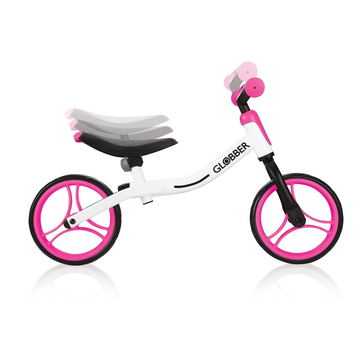 Беговел Globber Go Bike Бело-розовый 610-162 - фото 3