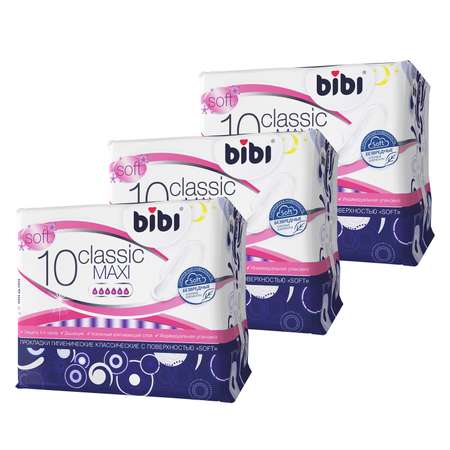 Прокладки Bibi Classic Maxi Soft 3 упаковки