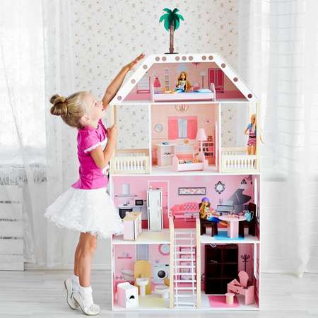 Кукольный домик Paremo Поместье Монтевиль с мебелью 16 предметов PD318