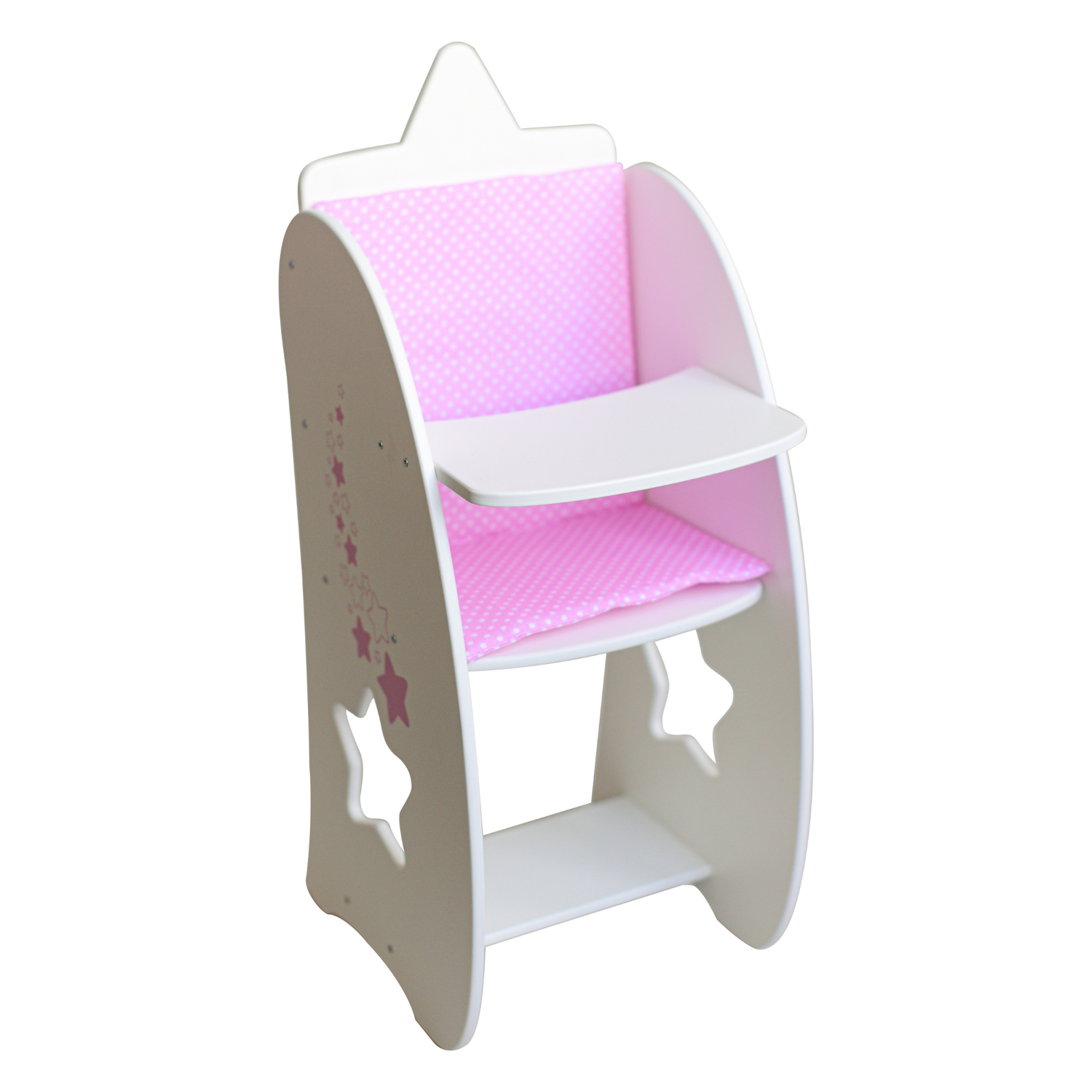 Стульчик для кукол Мега Тойс с мягким сиденьем Diamond Star деревянный 73319 - фото 1