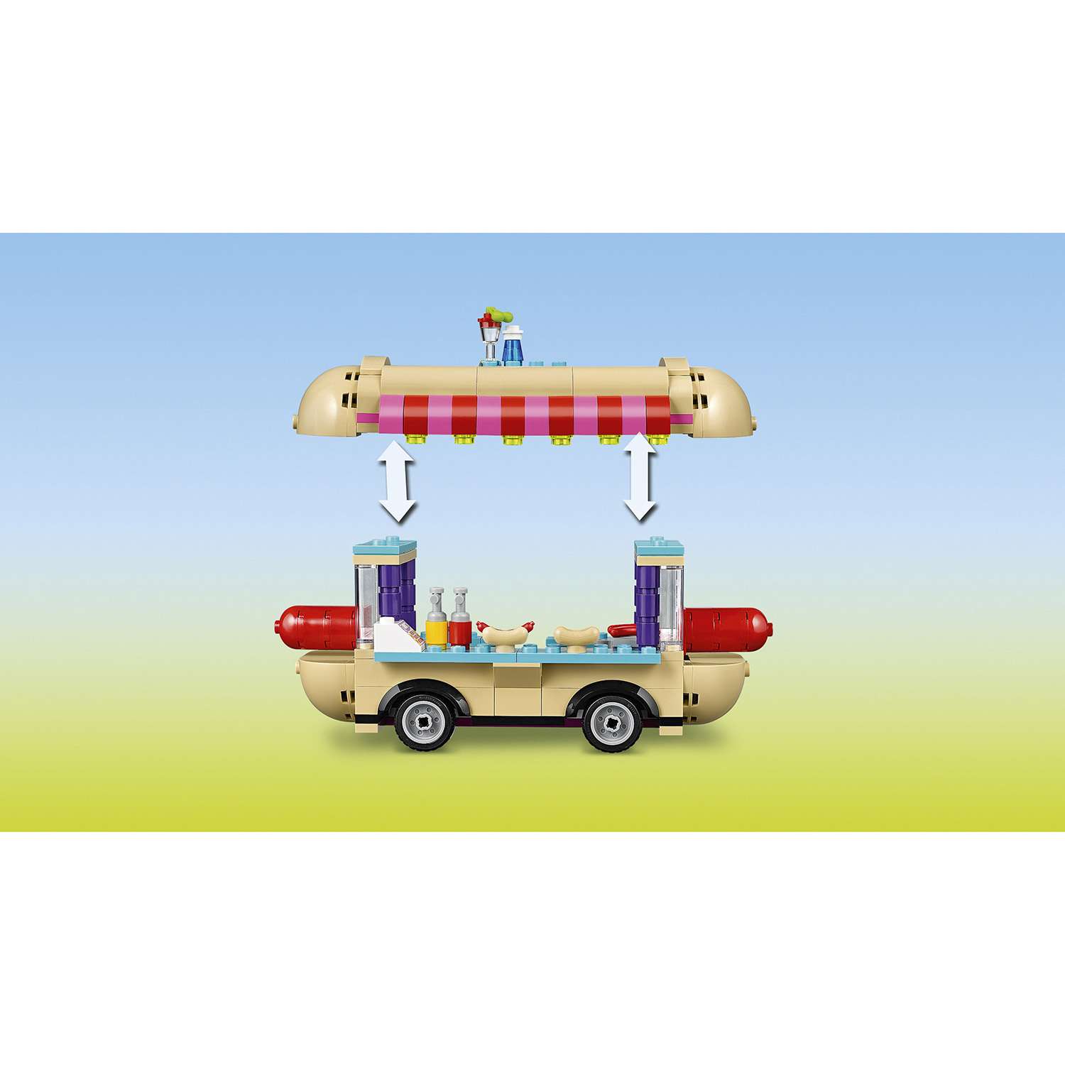 Конструктор LEGO Friends Парк развлечений: фургон с хот-догами (41129) - фото 6