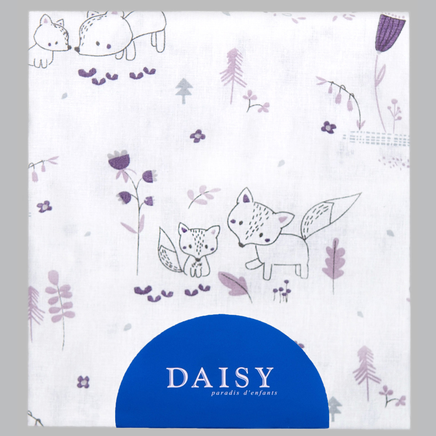 Пеленка Daisy Хлопок 1 шт. 75х120 см Лисички розовые - фото 1
