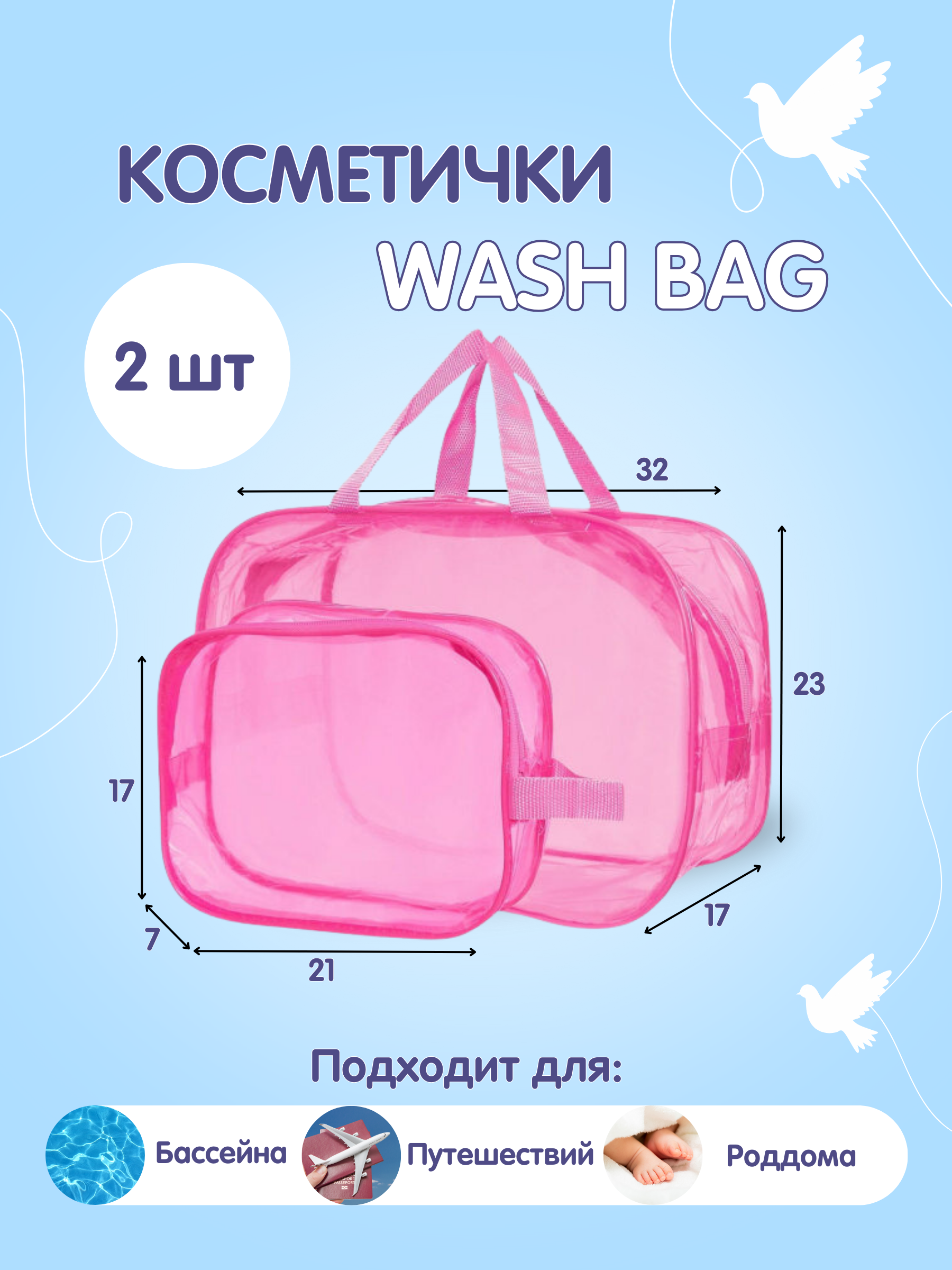 Сумка в роддом Здравствуй мама! Premium Quality с косметичкой - фото 1