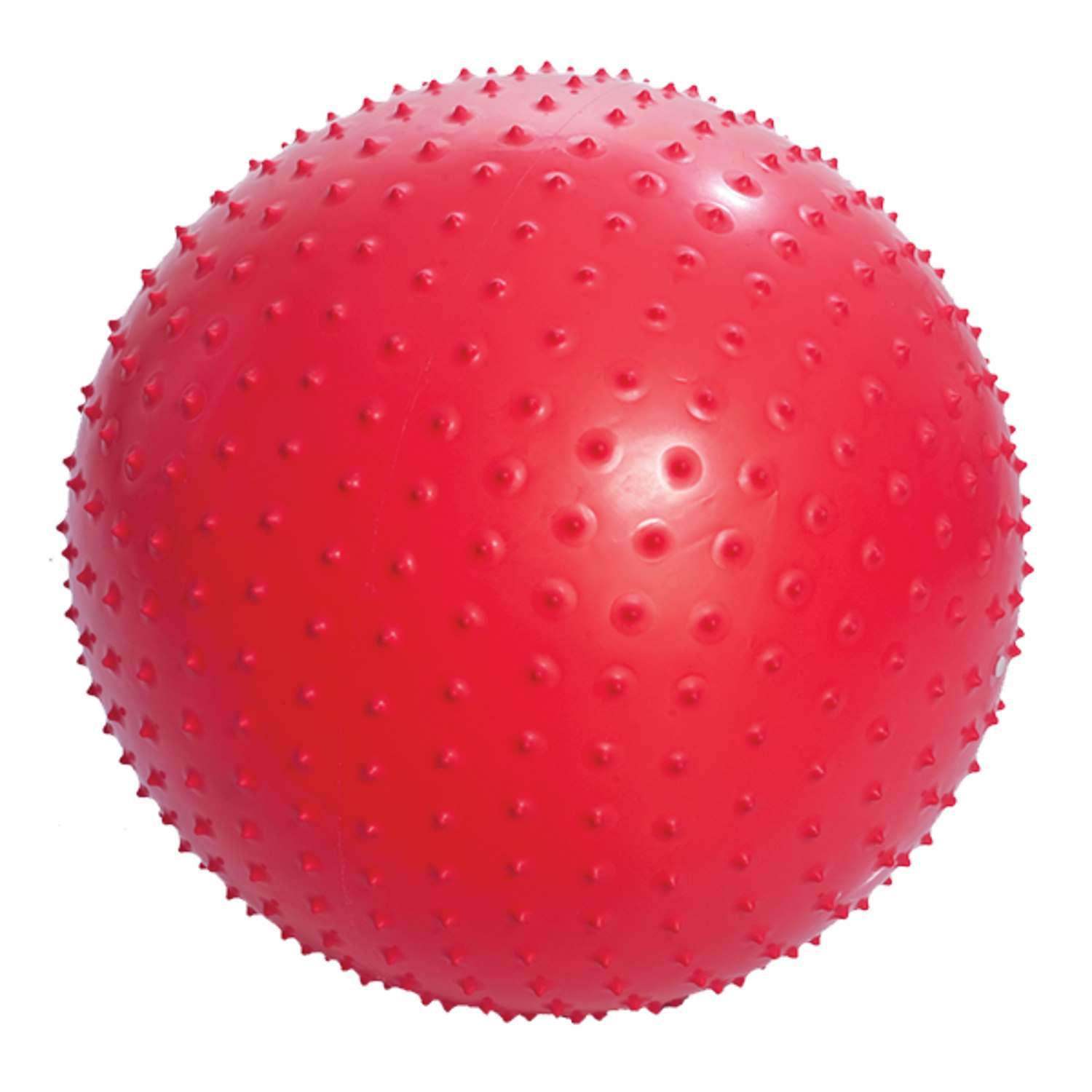 Мяч Trives массажный диаметр 65см красный с насосом М-165 - фото 1