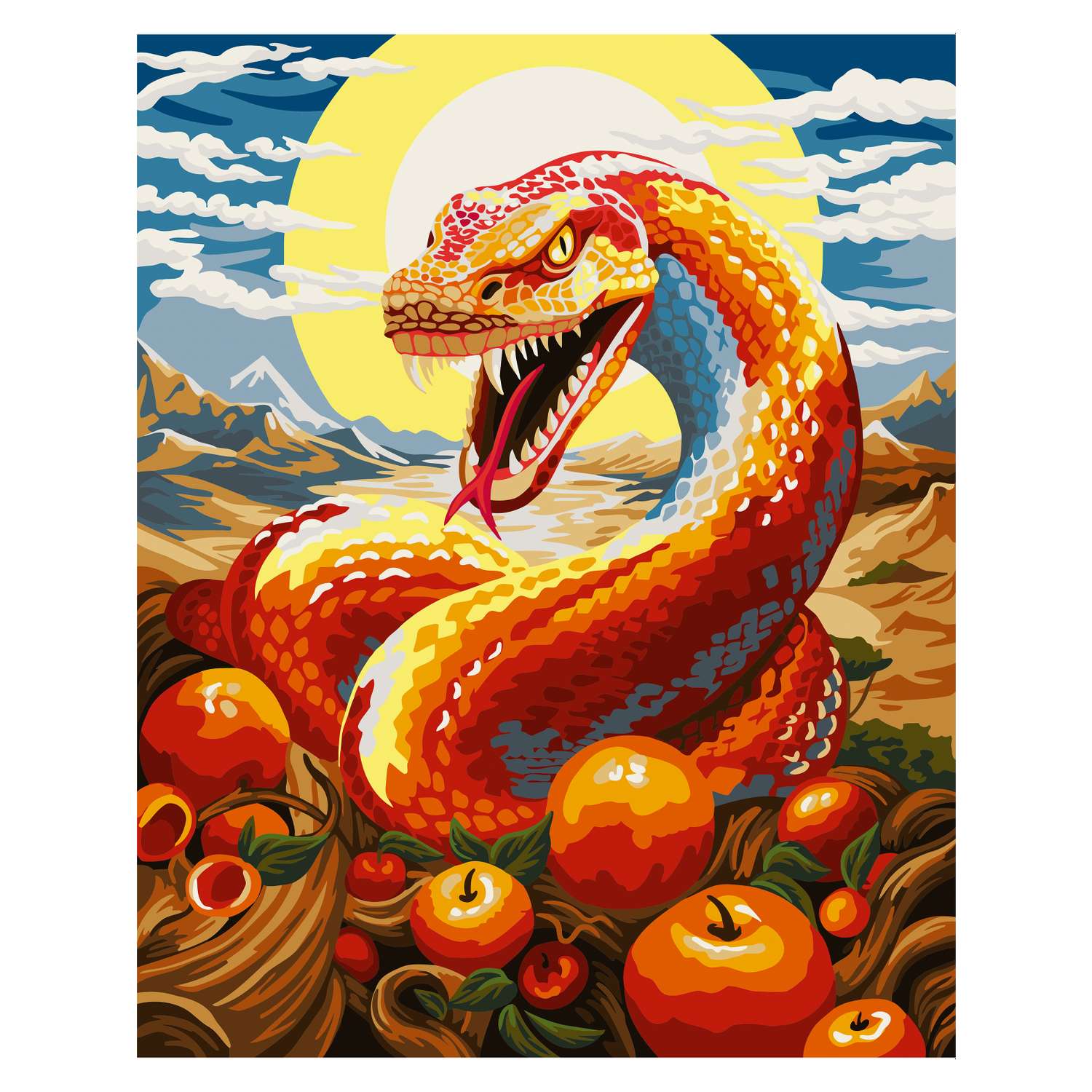 Картина по номерам Hobby Paint холст на подрамнике 40х50 см Змея - фото 2