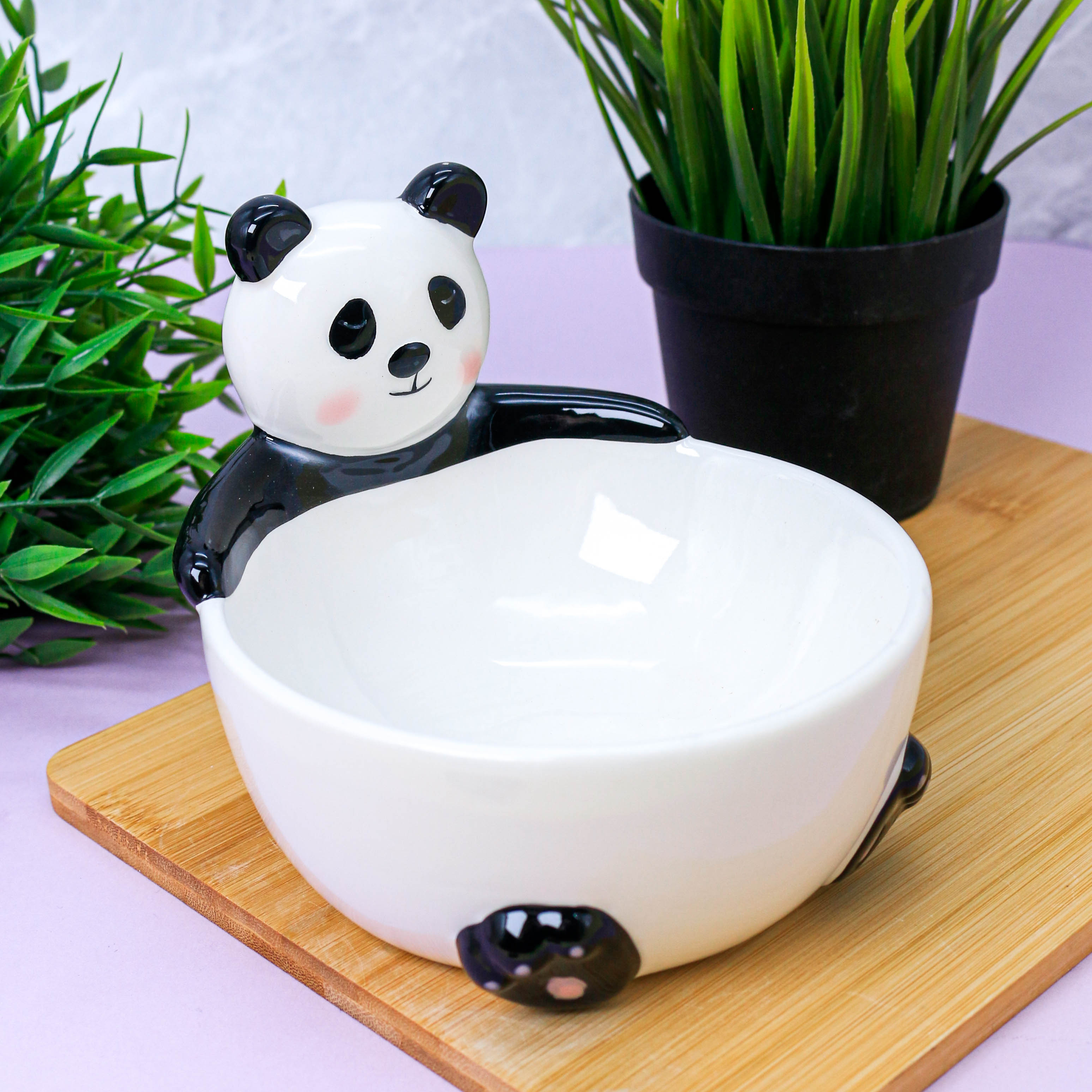 Тарелка керамическая iLikeGift Panda bowl глубокая - фото 1