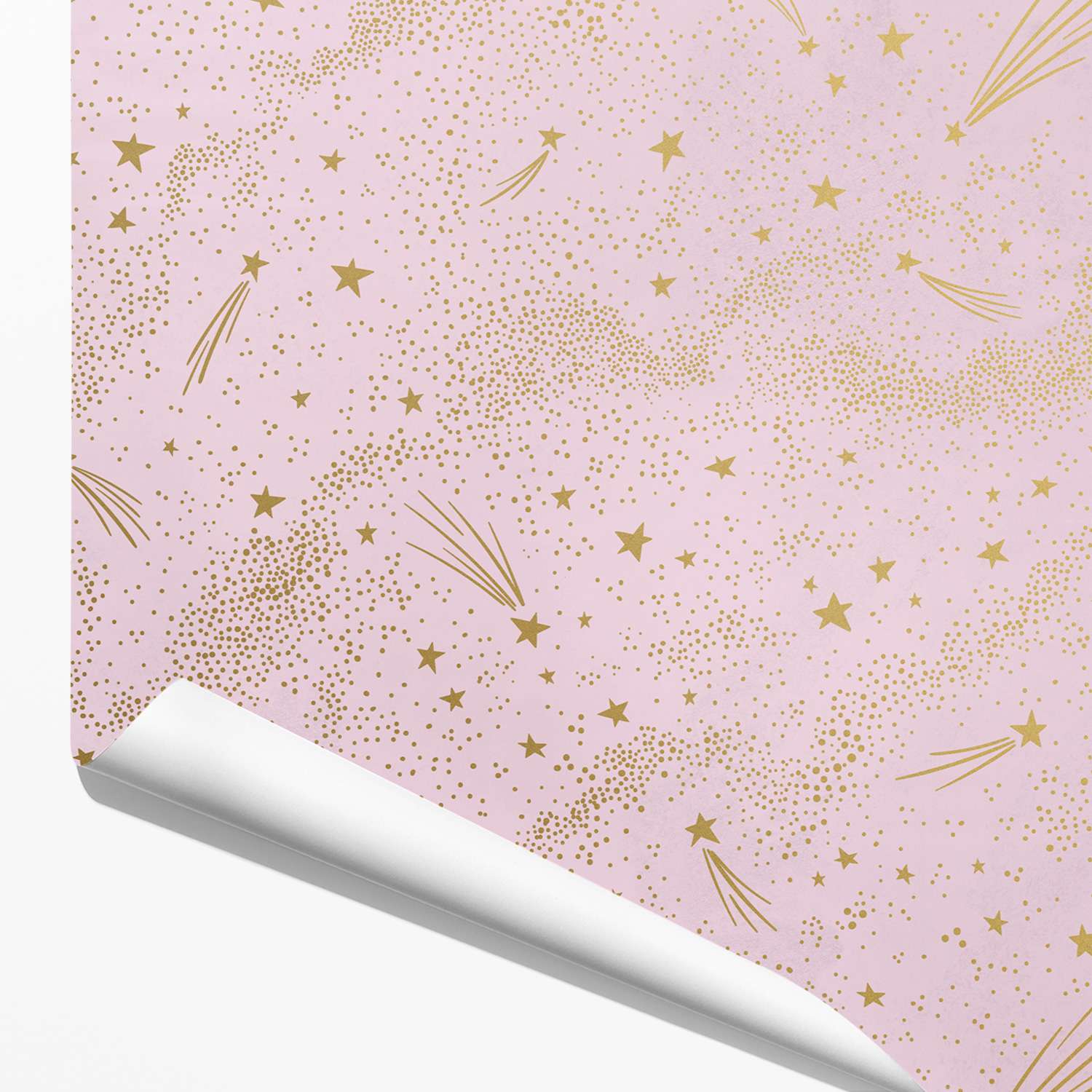 Бумага упаковочная Красота в Деталях Звезды на розовом фоне - фото 1