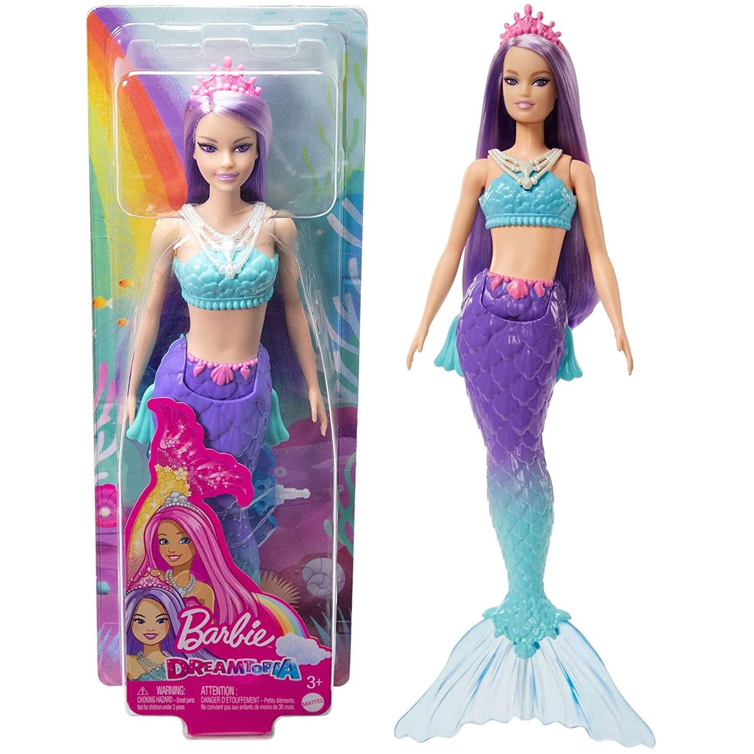 Кукла Barbie Dreamtopia Mermaid Русалка c фиолетовыми волосами HGR10 HGR10 - фото 5