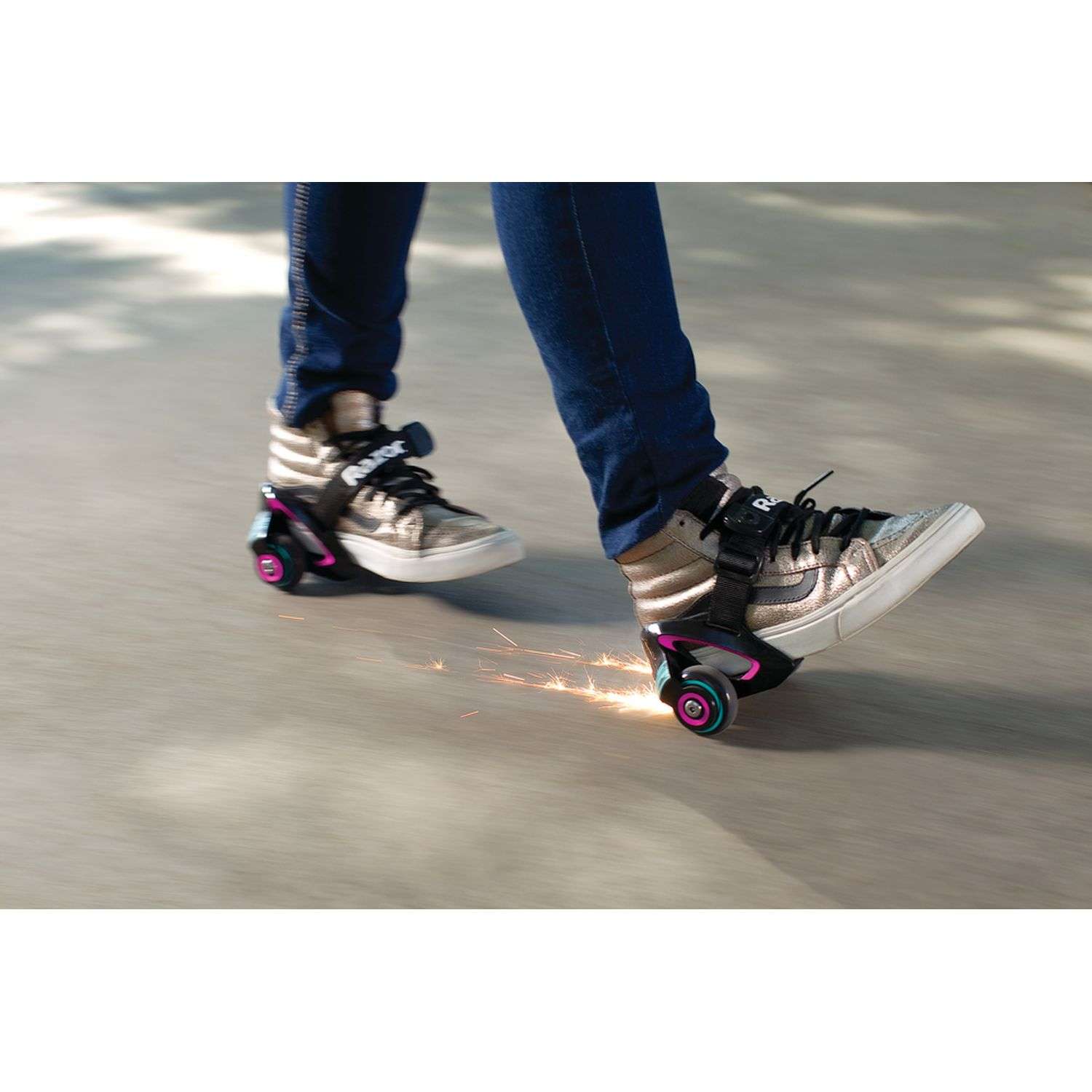 Ролики на обувь RAZOR Jetts пурпурный с искрами - универсальный размер - для детей и подростков - фото 8