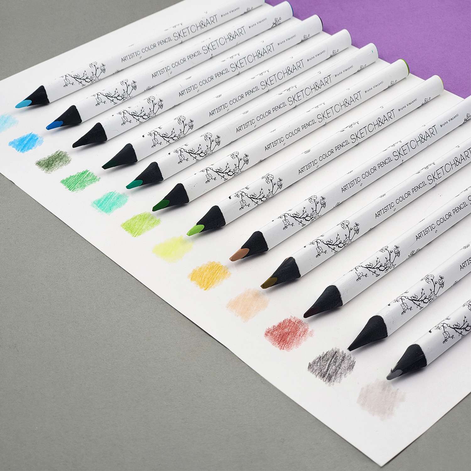 Скетч Карандаши цветные Bruno Visconti SKETCH ART утолщенные 24 цвета - фото 6