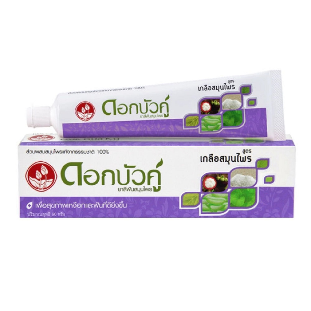 Зубная паста Twin Lotus Тайская с травами и солью Herbal Toothpaste Salt Herbal 90 g - фото 1