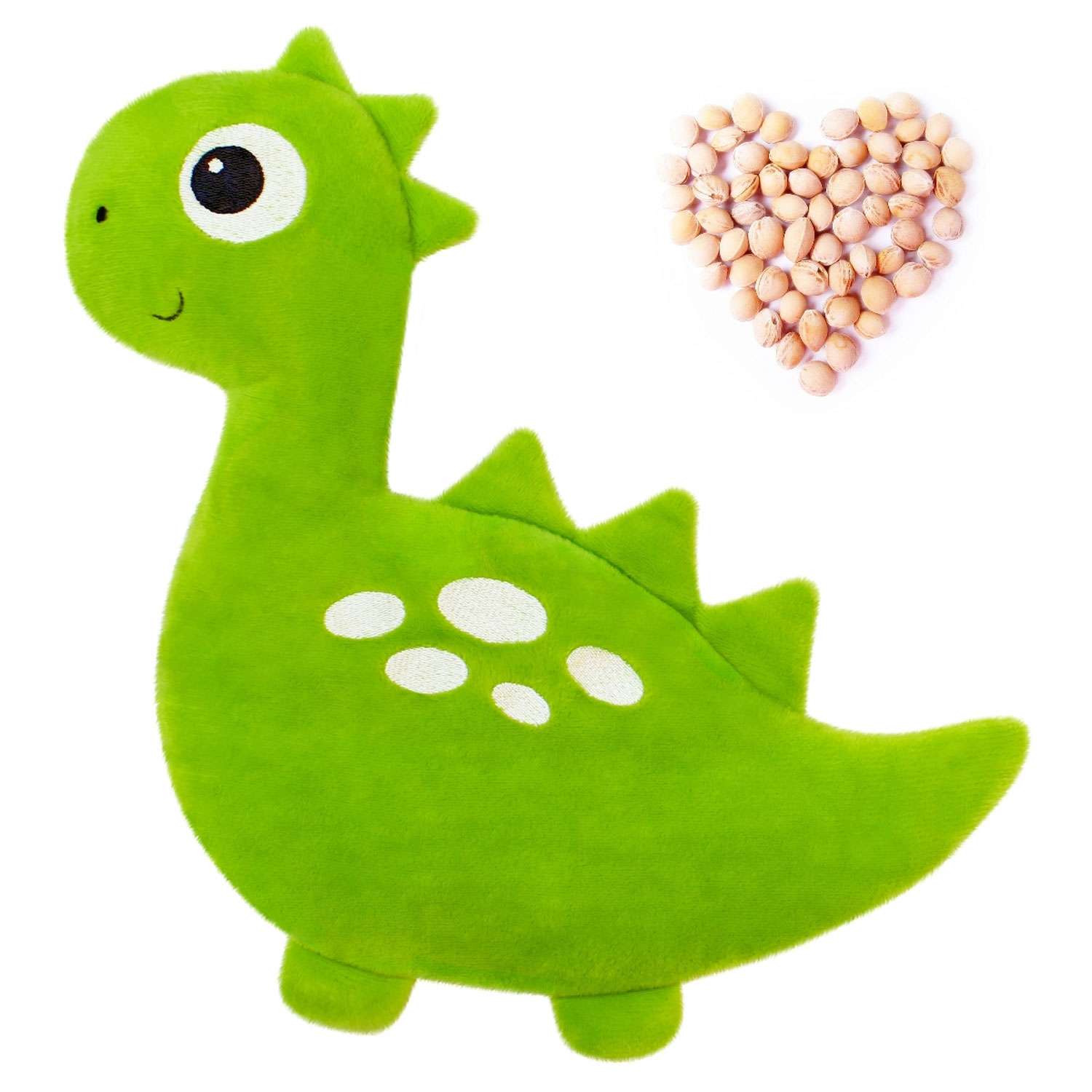 Игрушка Мякиши детская мягкая Динозавр грелка с вишнёвыми косточками для новорождённых от коликов - фото 1