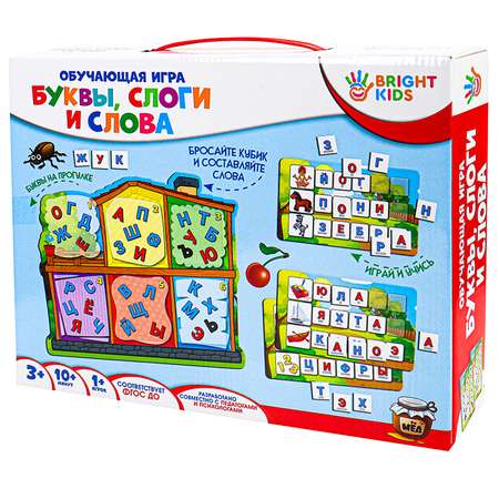 Игра настольная Рыжий кот Bright Kids Буквы слоги и слова ИН-7631