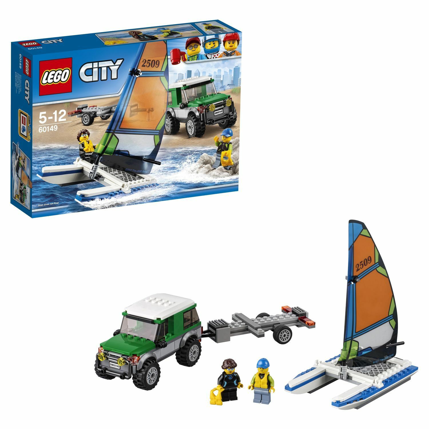 Конструктор LEGO City Great Vehicles Внедорожник с прицепом для катамарана  (60149) купить по цене 1299 ₽ в интернет-магазине Детский мир