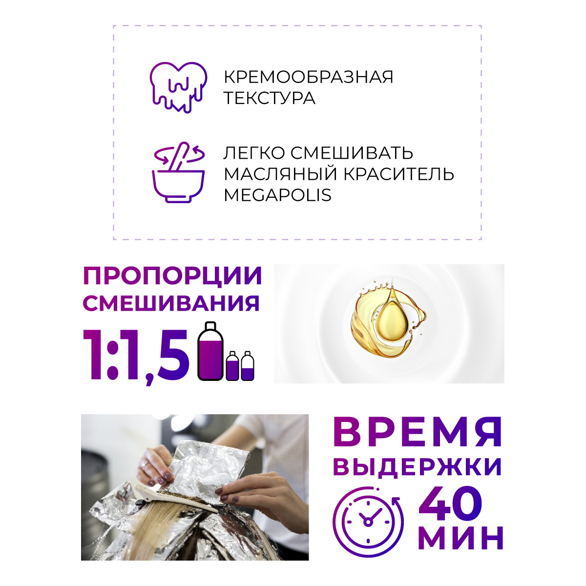 Крем-эмульсия для окрашивания Ollin MEGAPOLIS 5,5 % 75 мл - фото 3