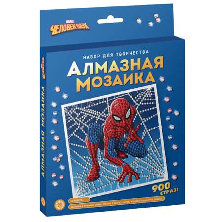 Алмазная мозаика ИД Лев Человек-паук 15х15 см