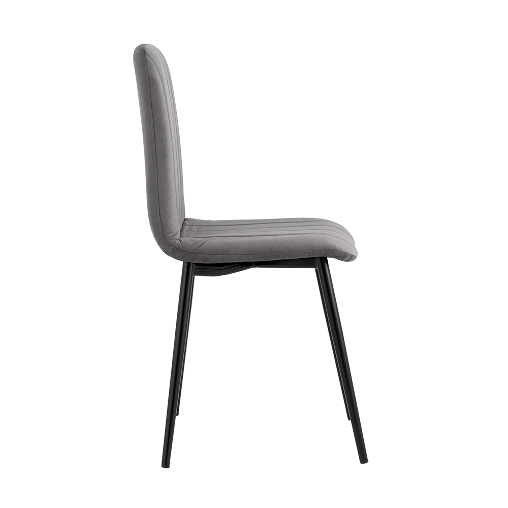 Комплект стульев Фабрикант 4 шт Easy велюр тёмно-серый - фото 8