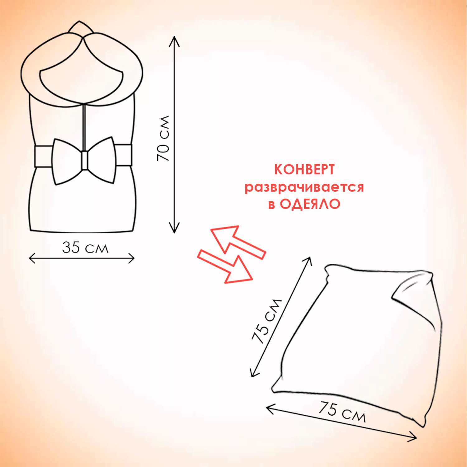 Конверт на выписку Clapsy одеяло-трансформер AvoCat бежевый осень/зима - фото 3