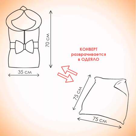 Конверт на выписку Clapsy одеяло-трансформер AvoCat бежевый осень/зима