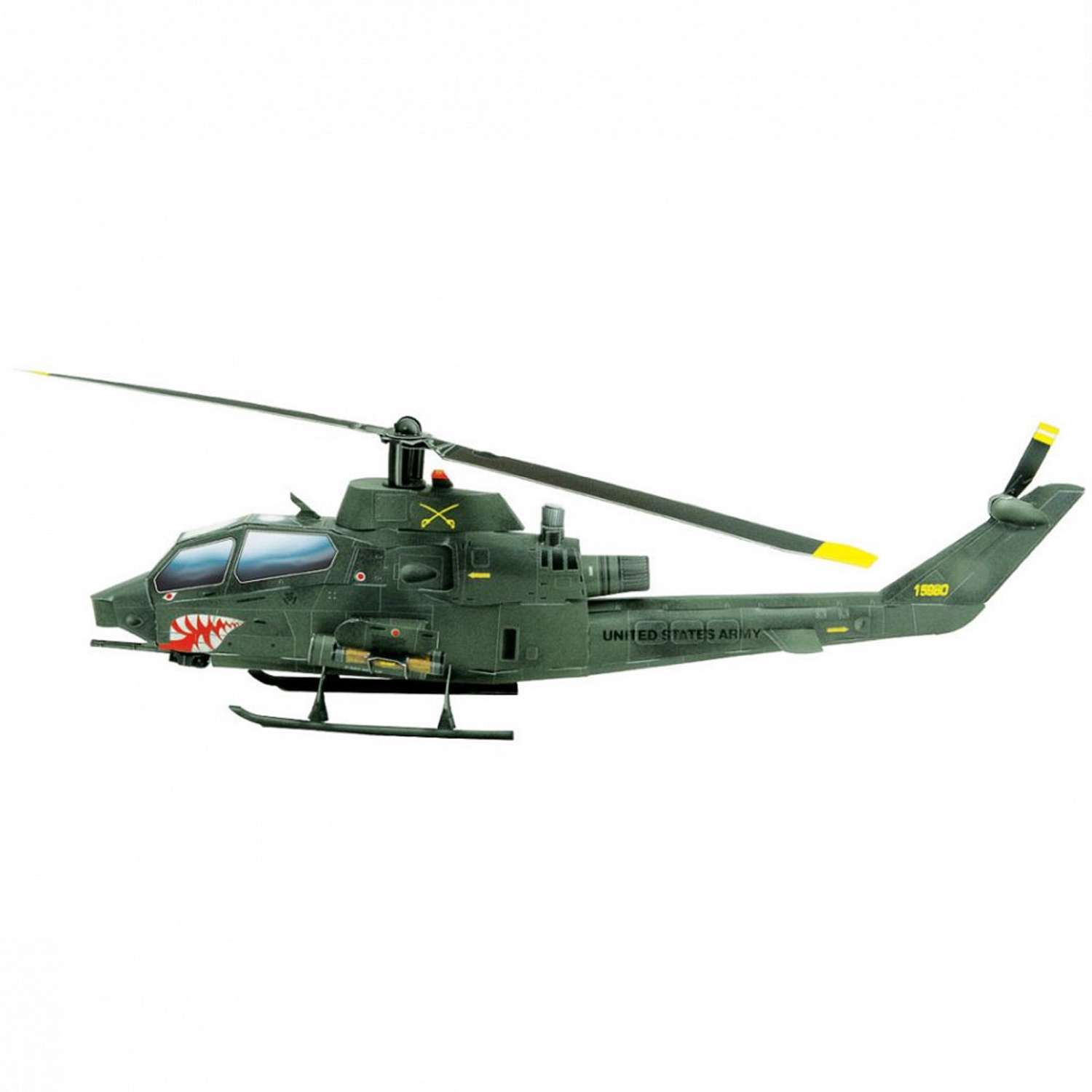 Сборная модель Умная бумага Авиация Вертолет Кобра зеленый 190-01 190-01 - фото 2