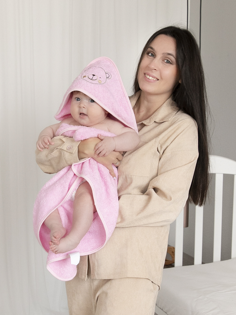 Полотенце для новорожденного Baby Nice с капюшоном уголком 75х75 см - фото 2