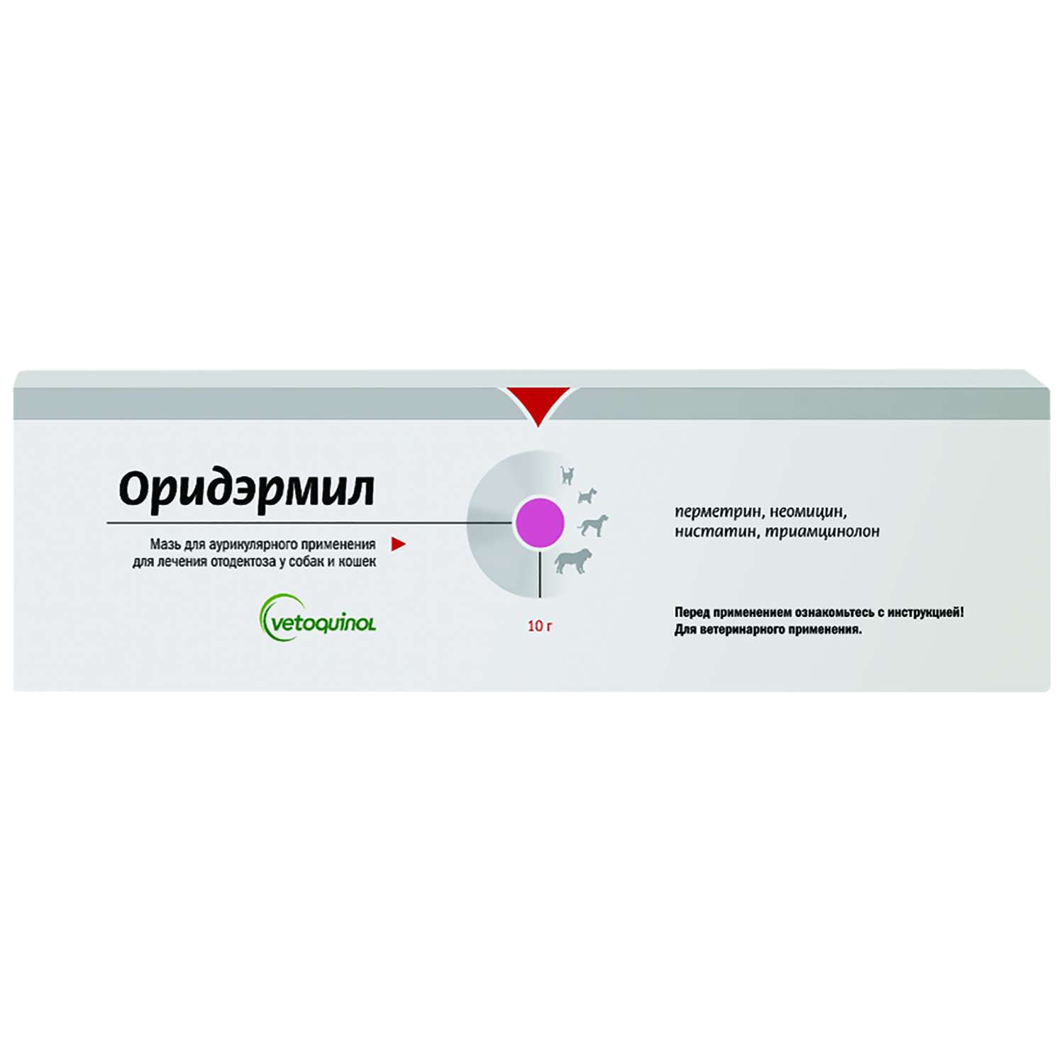 Препарат для лечения отодектоза у кошек и собак Vetoquinol Оридэрмил 10г - фото 1