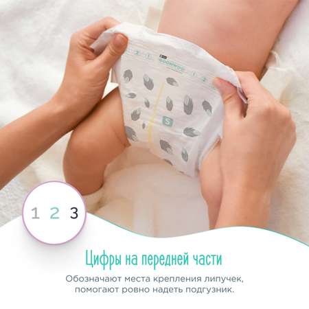 Подгузники GOONWOO размер 2 S 4-8 кг 58 шт