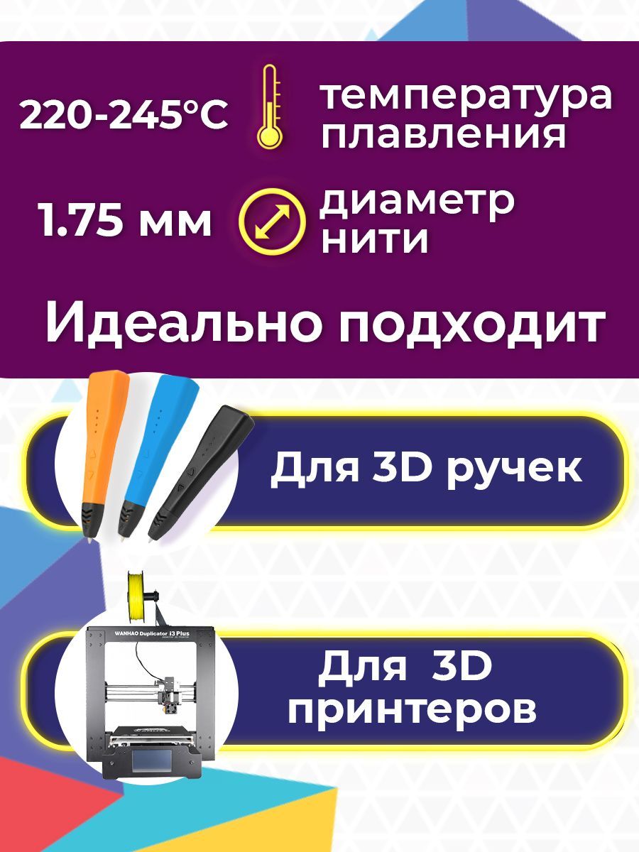 Пластик для 3D печати FUNTASTIQUE PETG 1.75 мм 1 кг цвет черный - фото 3