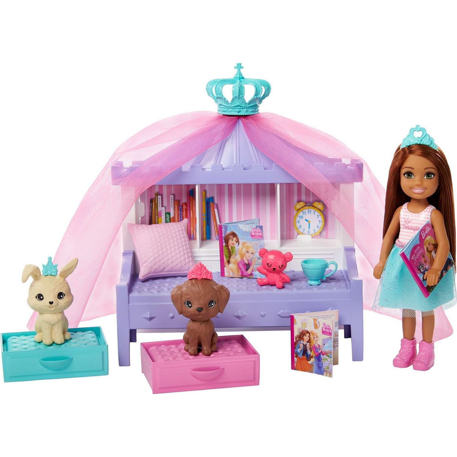 Набор игровой Barbie Семья Приключения принцессы Челси 2 GML74 GML72 - фото 1