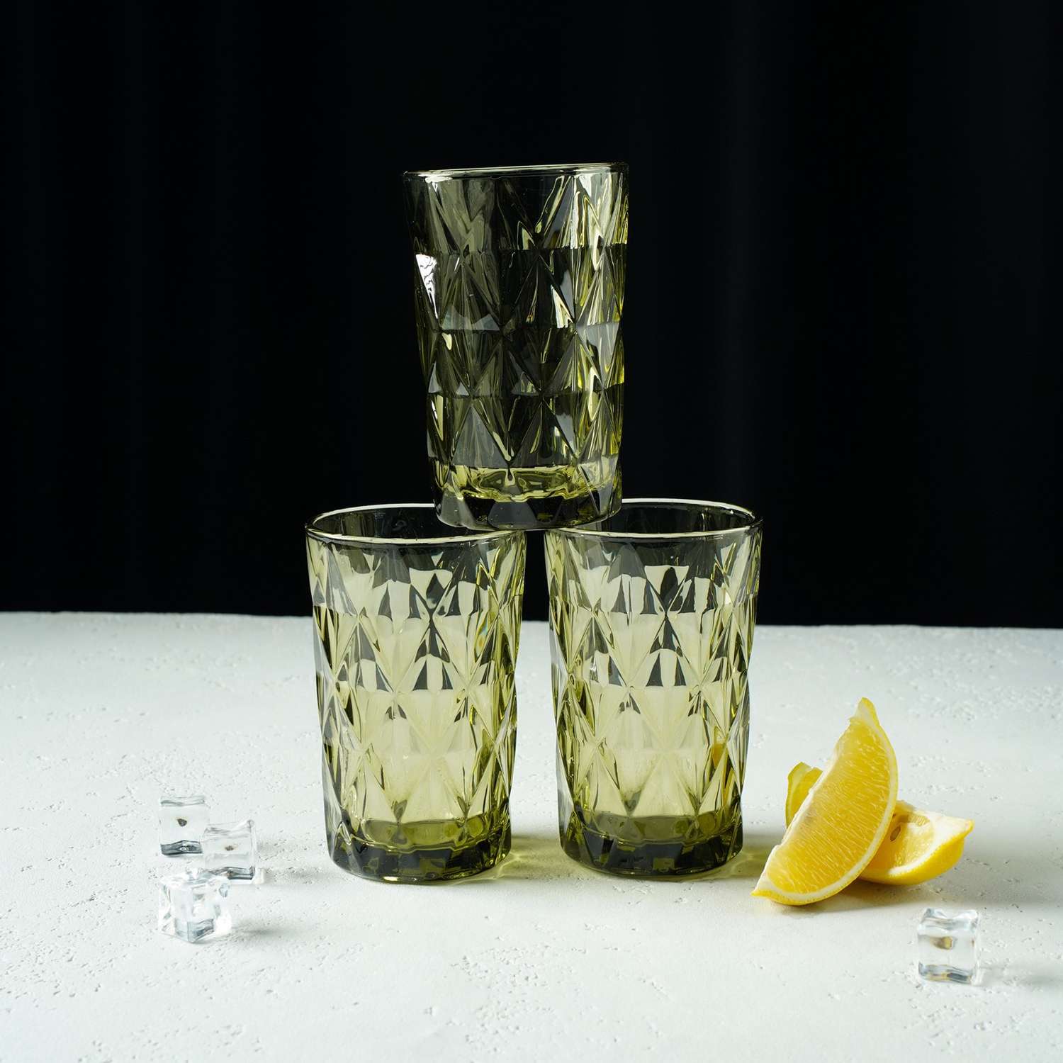 Набор стаканов MAGISTRO стеклянных «Круиз» 350 мл 8×12.5 см 6 шт цвет зелёный - фото 6
