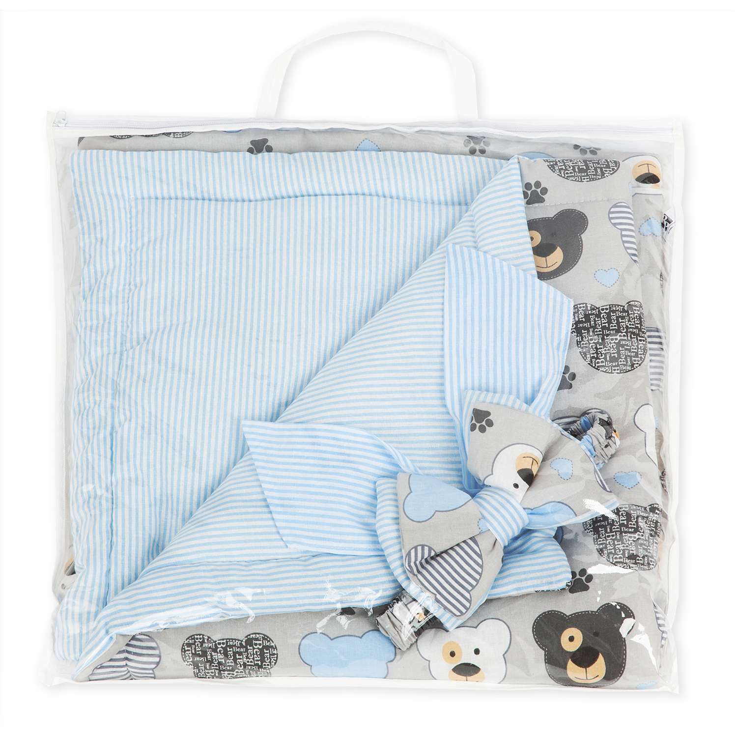 Конверт-одеяло Чудо-чадо для новорожденного на выписку «Времена года» мишки/голубой - фото 8